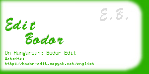 edit bodor business card